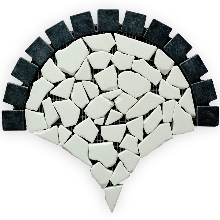 Thassos S. White, Macedonian Black  mozaika kamienna